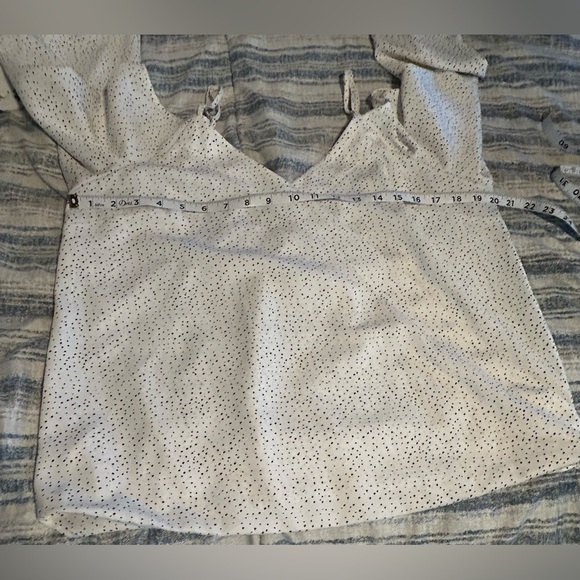RW&CO. Cream Spaghetti Strap Top with Black Dots - Picture 9 of 10